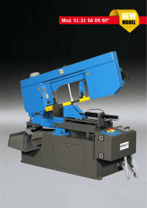 Mod. 51.31 SA DS 60 - BTM – Segatrici a nastro