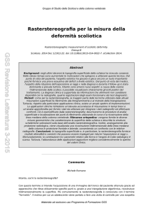 Rasterstereografia per la misura della deformità scoliotica
