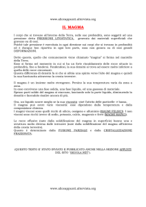 il magma - appunti scuola superiore