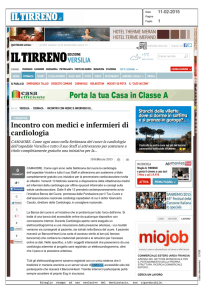 Incontri con Infermieri e Medici di Cardiologia