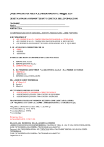 QUESTIONARIO PER VERIFICA APPRENDIMENTO 13 Maggio