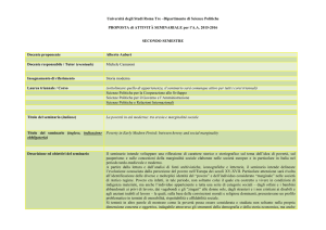 Università degli Studi Roma Tre –Dipartimento di Scienze Politiche