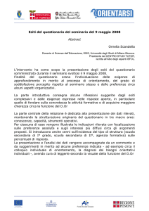 Docente di Scienze dell`Educazione, SSIS, Università degli Studi di