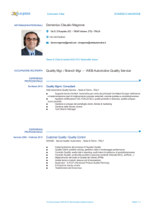 Curriculum Assessore Magrone Domenico