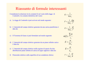 Riassunto di formule interessanti