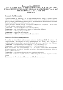 Testo con soluzione - Dipartimento di Fisica "E. Fermi"