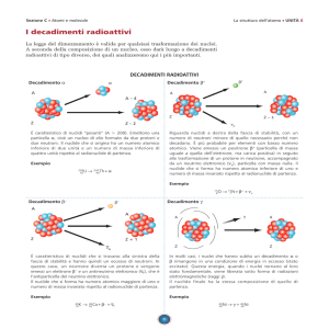 I decadimenti radioattivi