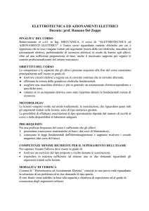 ELETTROTECNICA ED AZIONAMENTI ELETTRICI Docente: prof