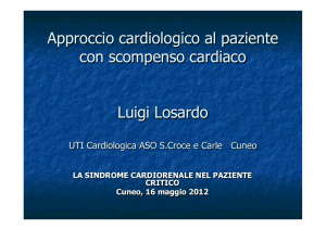 Approccio cardiologico al paziente con scompenso cardiaco