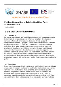 Febbre Reumatica e Artrite Reattiva Post- Streptococcica