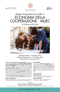 ECONOMIA DELLA COOPERAZIONE - MUEC