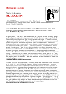 rassegna stampa be legend