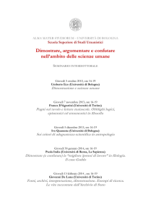 Dimostrare, argomentare e confutare nell`ambito delle scienze umane