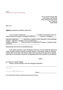 Operatore pubblicitario:______( Specificare se trattasi di radio