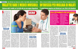 MalattiE RaRE E MEdici invisibili: un`odissEa pER Migliaia di Malati