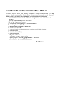 archeologia di campo e antropologia funeraria
