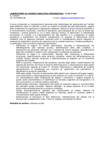 Laboratorio di chimica analitica strumentale