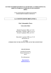 LA COSTITUZIONE BRITANNICA Prof. Alessandro