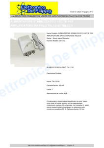 alimentatore stabilizzato 2 uscite per amplificatore da palo tal12102