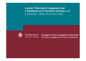 Laurea Triennale di Ingegneria per l`Ambiente ed il Territorio