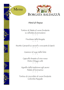 Menù di Pasqua Menù di Pasqua