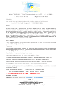 QUALIFICAZIONE PES e PAV secondo la norma CEI 11