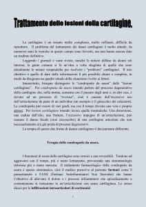 Il trattamento delle lesioni cartilaginee