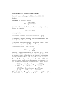 Esercitazioni di Analisi Matematica 1