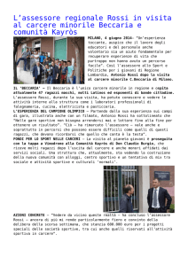assessore regionale Rossi in visita al carcere minorile Beccaria e