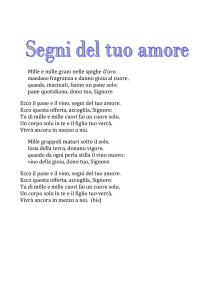Mille e mille grani nelle spighe d`oro mandano fragranza e danno