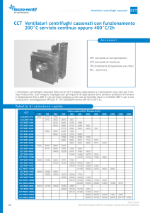 CCT Ventilatori centrifughi cassonati con funzionamento 200°C