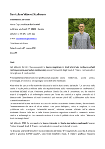 Curriculum Vitae et Studiorum - Università degli Studi di Trieste