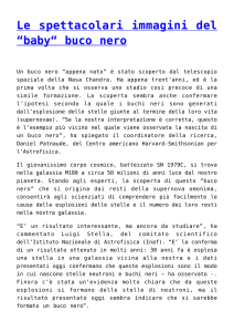 Le spettacolari immagini del “baby“ buco nero
