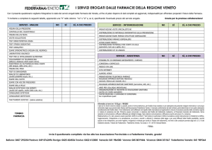Questionario servizi in farmacia