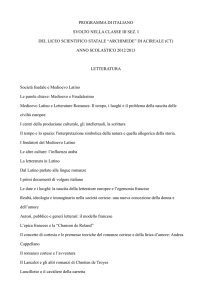 Programma di Italiano III sez I