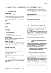 1 avvertenze di sicurezza refrigerante r404a