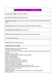 Biostatistica e metodi per la ricerca