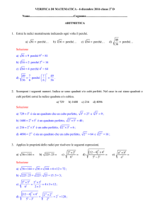 Verifica di matematica 2 a D