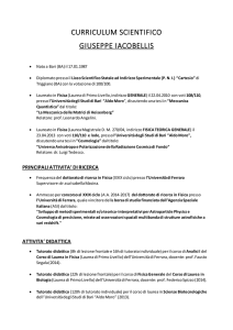 CV IACOBELLIS GIUSEPPE - Dipartimento di Fisica e Scienze