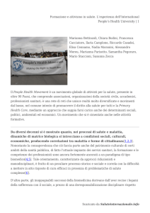 Formazione e attivismo in salute. L`esperienza dell`International