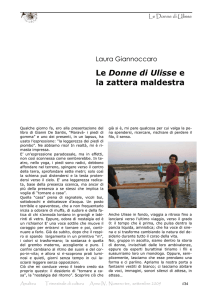 Le Donne di Ulisse e la zattera maldestra