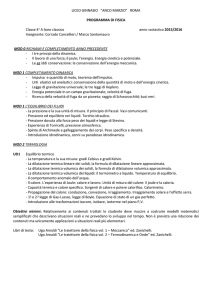 LICEO GINNASIO “ANCO MARZIO” ROMA PROGRAMMA DI FISICA