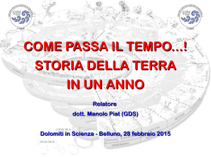 come passa il tempo...! storia della terra in un anno