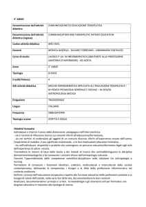 Comunicazione ed educazione terapeutica - Infermieristica