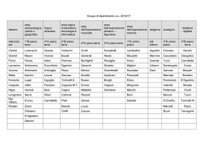 Gruppi di dipartimento a.s. 2016/17 italiano area antropologica