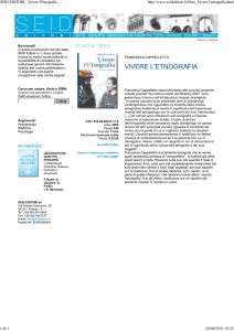 SEID EDITORI - Vivere l`Etnografia http://www.seideditori.it