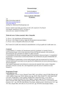 Etnomusicologia Nicola Scaldaferri  Anno