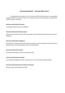 Lista dei partecipanti - "Giornata della ricerca"