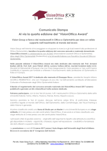 Clicca qui per visualizzare il comunicato stampa di