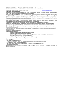 OTTICA GEOMETRICA E OFTALMICA CON LABORATORIO – 8 cfu